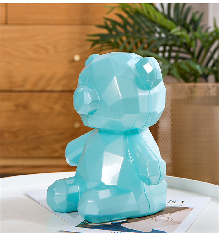 网红钻石熊储蓄罐儿童储蓄存钱罐女生独特创意防摔大容量