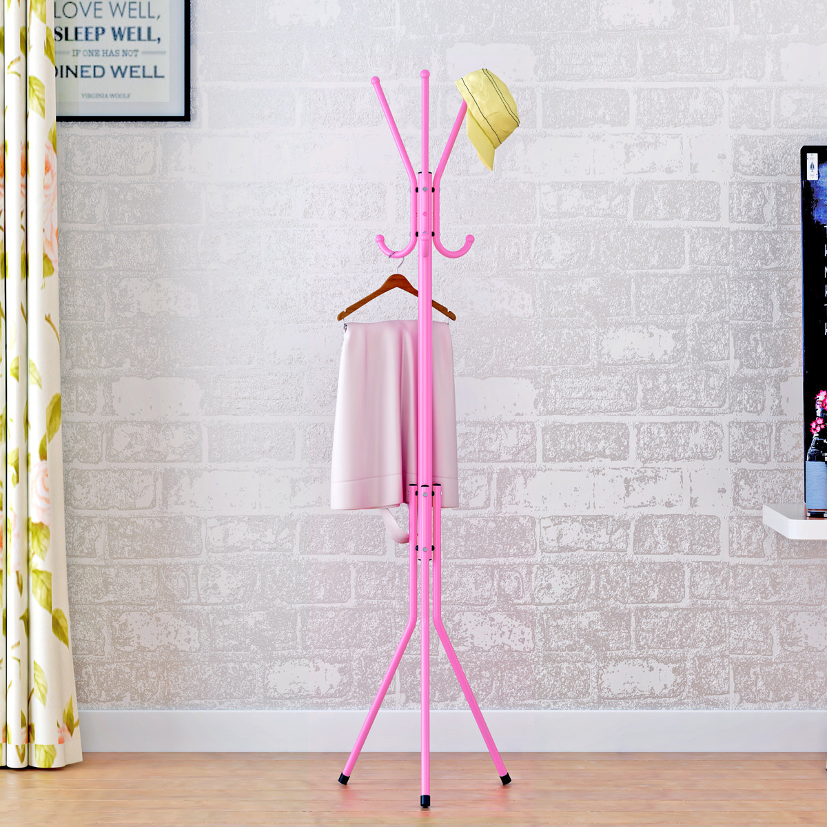 蜗家衣帽架 多功能落地儿童挂衣架衣服架 卧室金属创意衣架