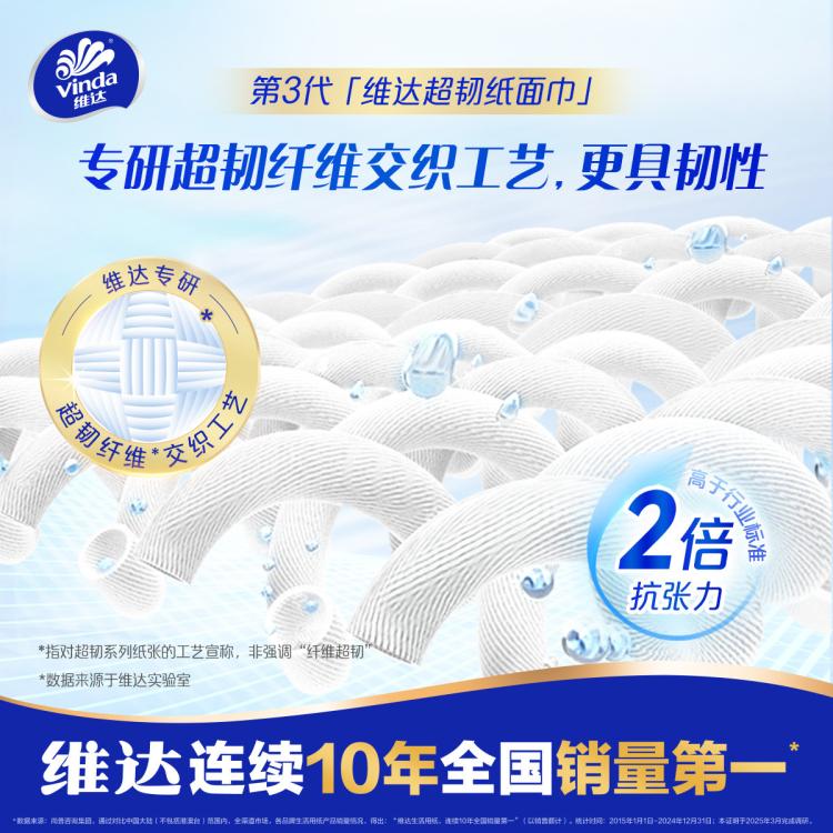 维达 100抽无香型超韧抽取式纸面巾2提发20包宿舍家用实惠装