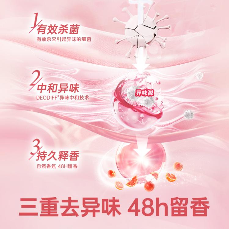 Dettol 【杀菌除螨】滴露自然消毒液 白桃与葡萄柚香氛1L+湿巾10片