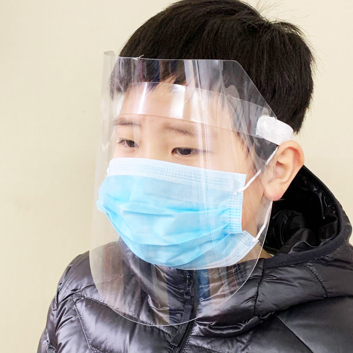 透明面罩全脸防护防雨炒菜防油飞溅儿童防护面具女厨房护脸