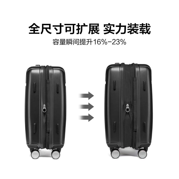 新秀丽 【全尺寸可扩展】复古摩登行李箱飞机轮旅行箱轻盈耐用登机箱 GN7