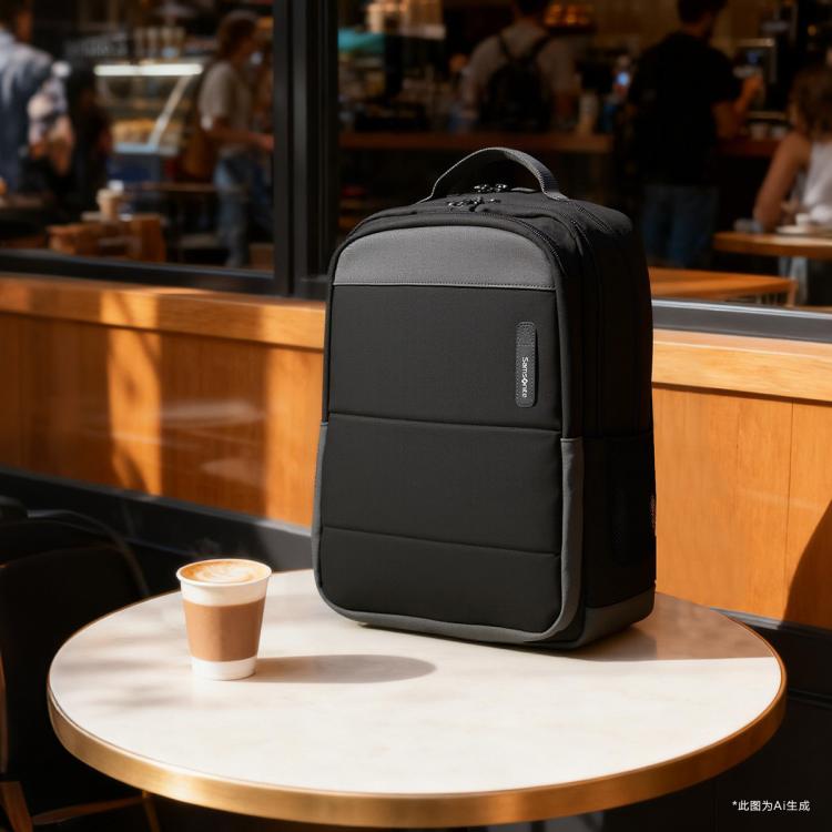 新秀丽 商务背包休闲双肩包大容量电脑包轻奢百搭书包 AN0