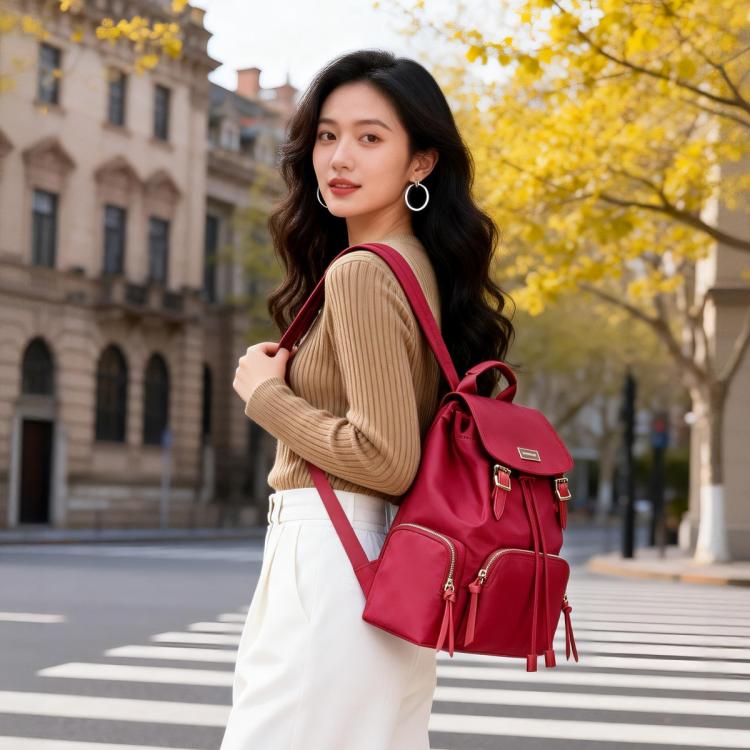 新秀丽 女士时尚高级感双肩包轻奢包包夏季优雅轻便背包 TQ4