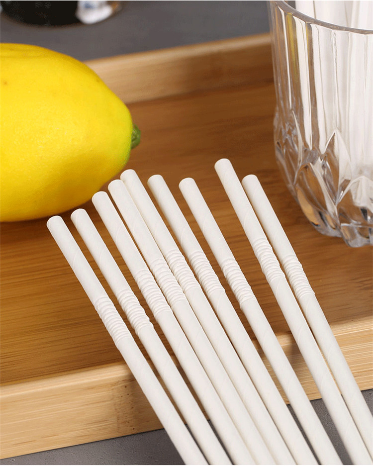 一次性纸吸管环保白色纸质吸管可降解餐具奶茶饮料果汁创意直吸管