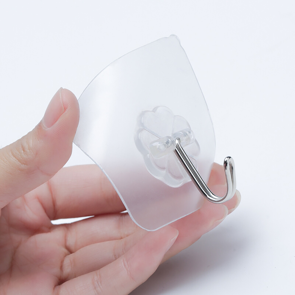 【免打孔/不伤墙】无痕粘钩强力挂钩免钉透明钩子厨房浴室用品10个装