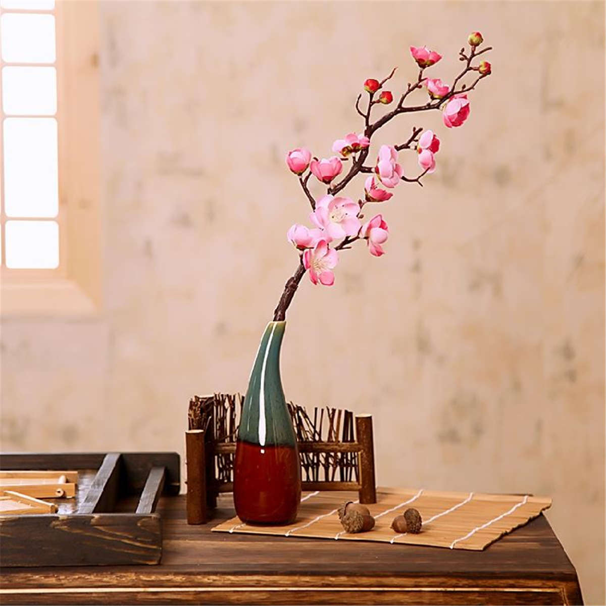 花艺花卉前台室内工艺客厅餐桌桌花大堂桌面花摆设复古装饰