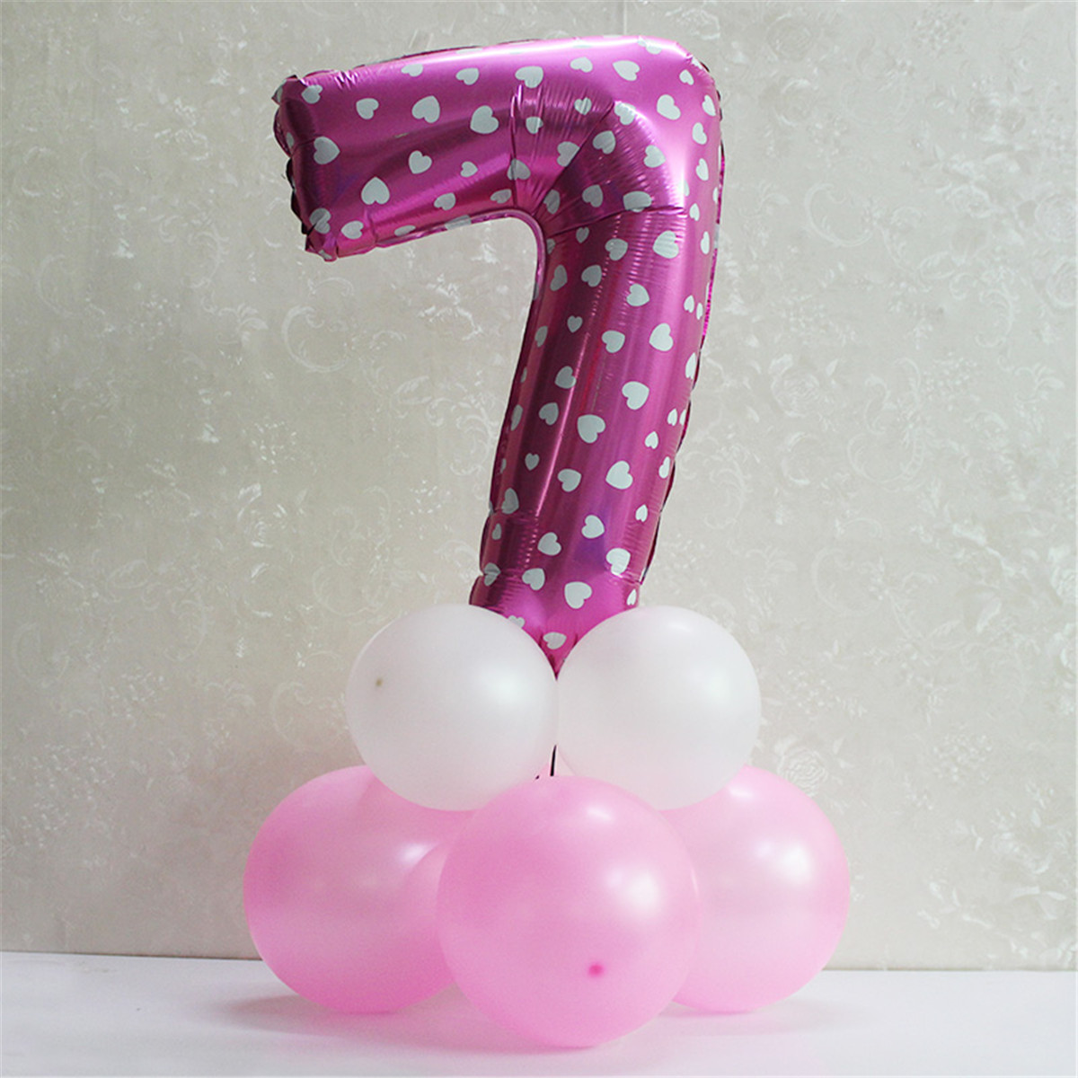 周年庆 周岁生日可爱数字气球小立柱