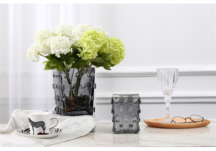 插花方形瓶花器摆件客厅餐桌方口小花瓶家居软装饰品