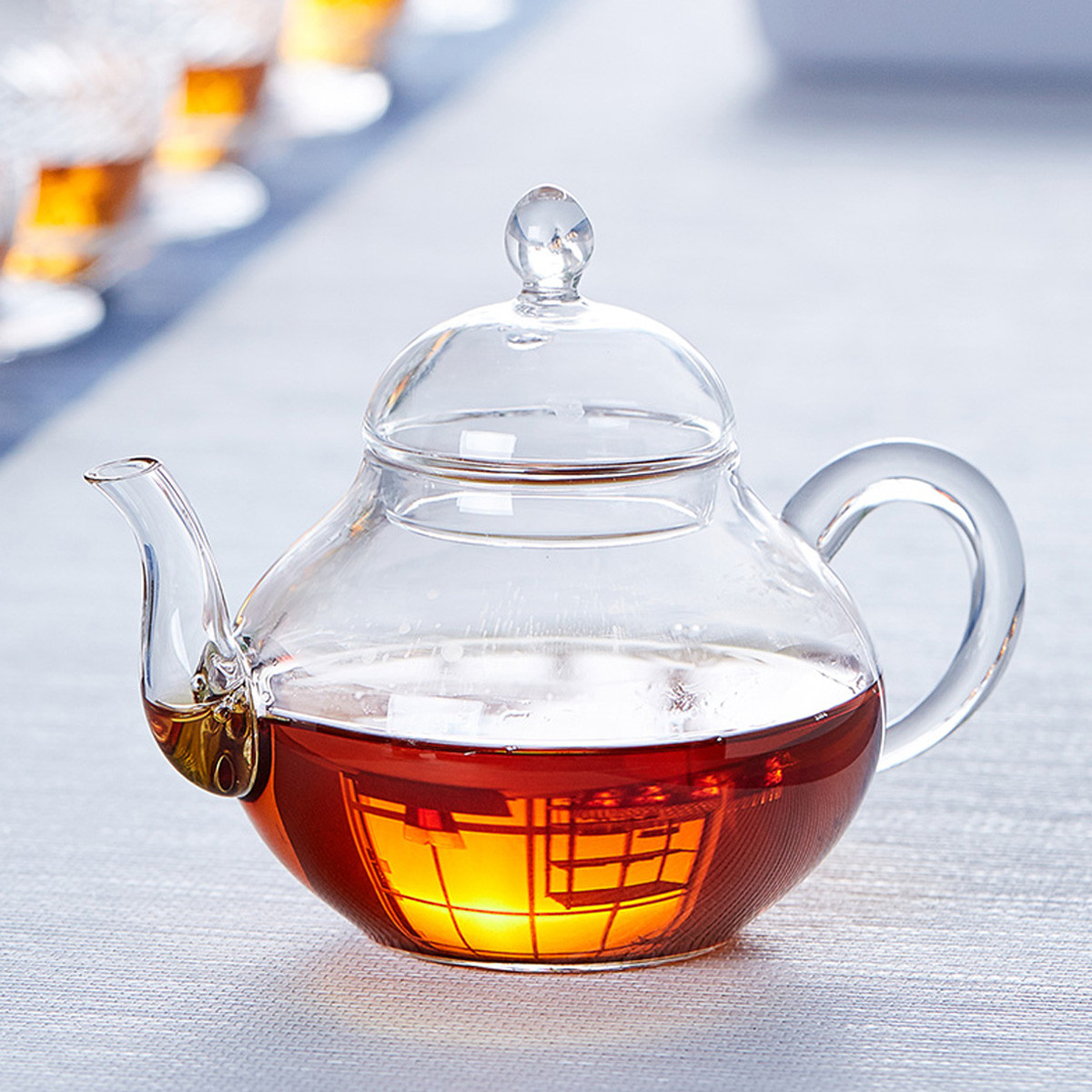 掇球煮茶壶 玻璃耐热过滤日式花茶泡茶壶功夫红茶茶具
