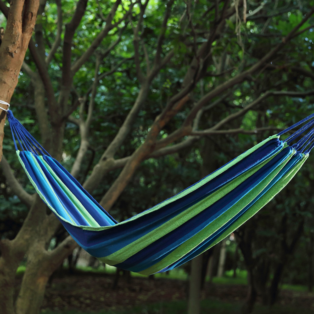 单人帆布加厚吊床户外野营室内阳台休闲成人秋千