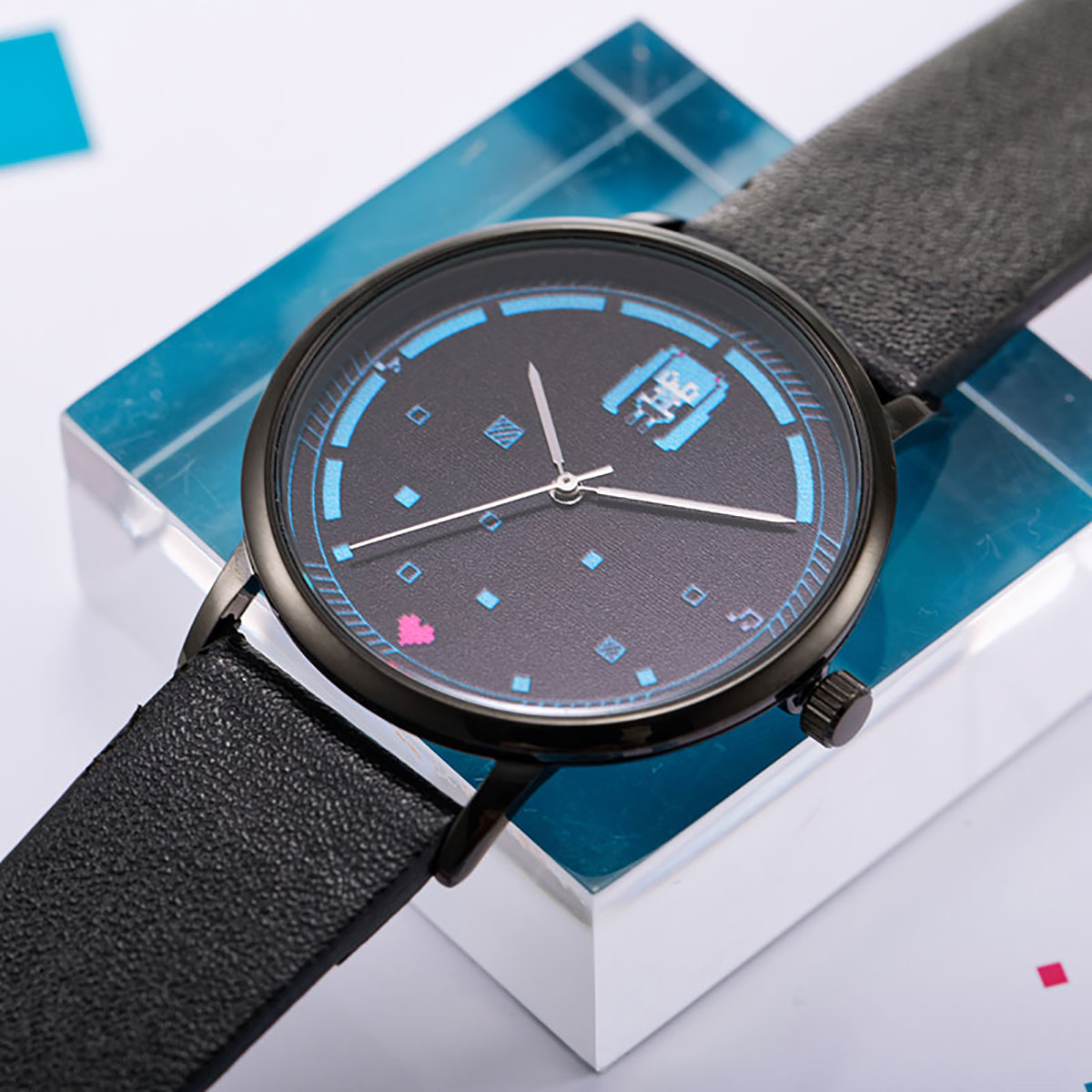 初音未来手表正版授权周边幸运石初音未来miku像素化轻薄石英