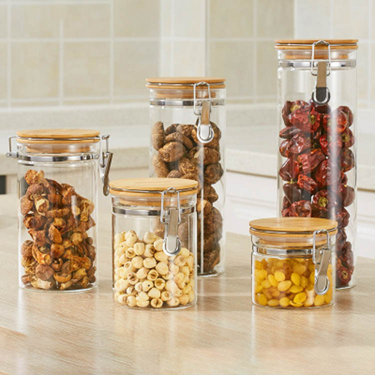 密封罐玻璃瓶子透明罐子带盖家用厨房食品杂粮收纳盒储物罐