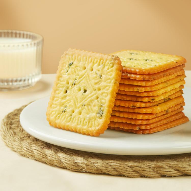 良品铺子 【约40小包】香葱薄饼480g薄脆饼干办公室零食代餐早餐