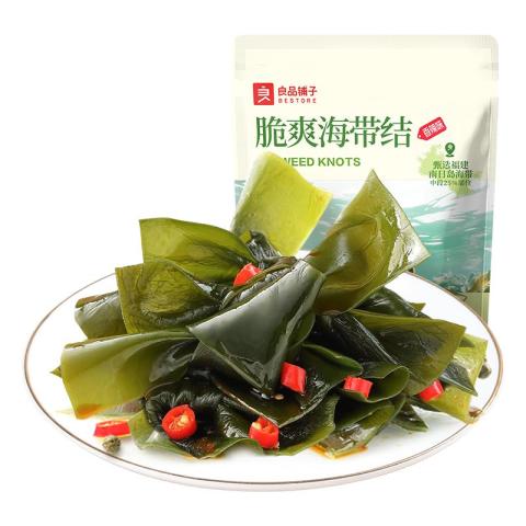 良品铺子 【任选】脆爽海带结150g*2袋香辣海带丝休闲零食 图片 7