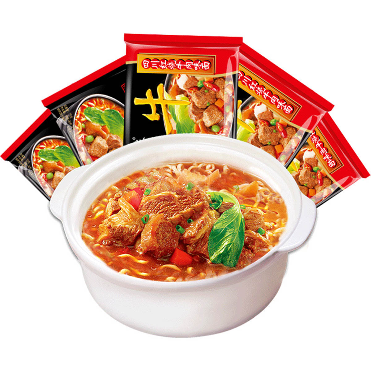 白象牛面泡面四川红烧牛肉味麻辣面方便速食面整箱75g*24袋