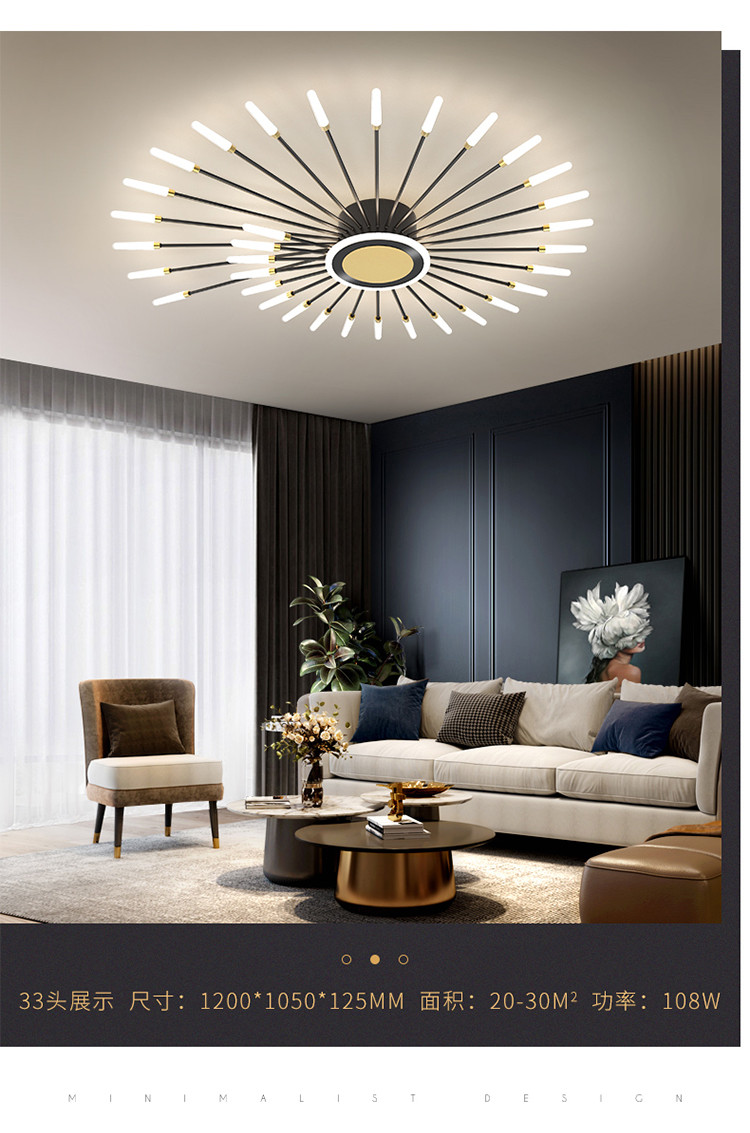 客厅吸顶灯2021年新款大气现代简约超亮家用led轻奢北欧灯具套餐