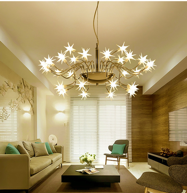 萤火虫吊灯北欧风格ins网红现代简约客厅灯具创意个性餐厅卧室