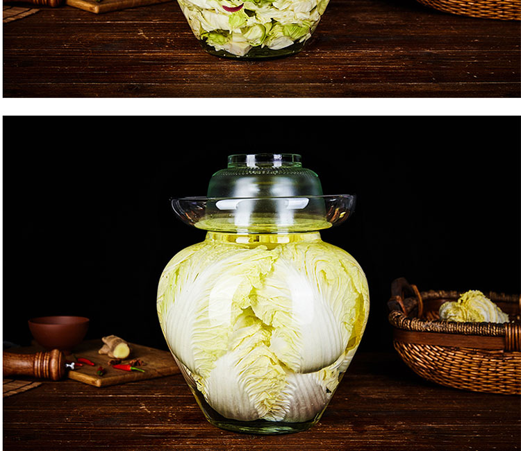 玻璃泡菜坛家用腌制咸菜罐子密封缸加厚大号腌菜罐