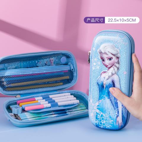 迪士尼 儿童笔袋女生小学生上学专用儿童铅笔盒冰雪奇缘双层大容量笔袋 图片 1