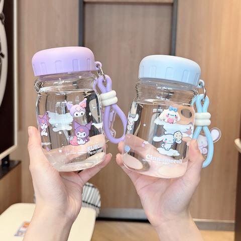 HELLOKITTY 三丽鸥正版授权水杯女生高颜值便携耐高温防爆玻璃杯办公室喝水杯 图片 4