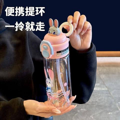 迪士尼 疯狂动物城联名水杯女高颜值夏季太空杯学生上学专用吸管杯 图片 5