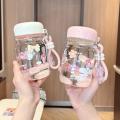 HELLOKITTY 三丽鸥正版授权水杯女生高颜值便携耐高温防爆玻璃杯办公室喝水杯 图片 2
