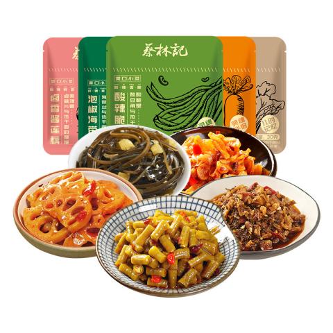 蔡林记 酱菜30g*5小包装酸豆角脆萝卜丁海带丝卤藕片下饭菜咸菜 图片 4