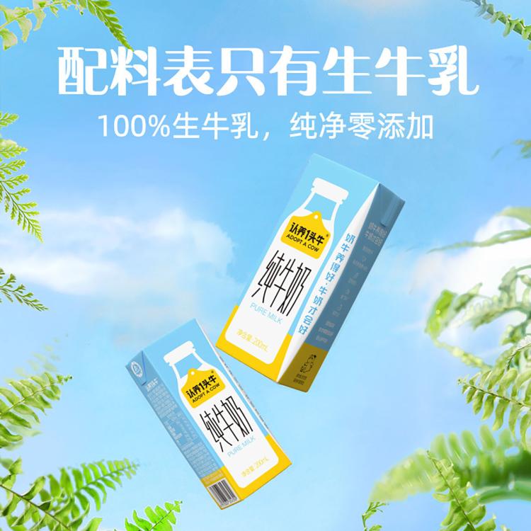 认养一头牛 【7月产】全脂纯牛奶200ml*6盒1箱装宝宝学生营养早餐 图 6