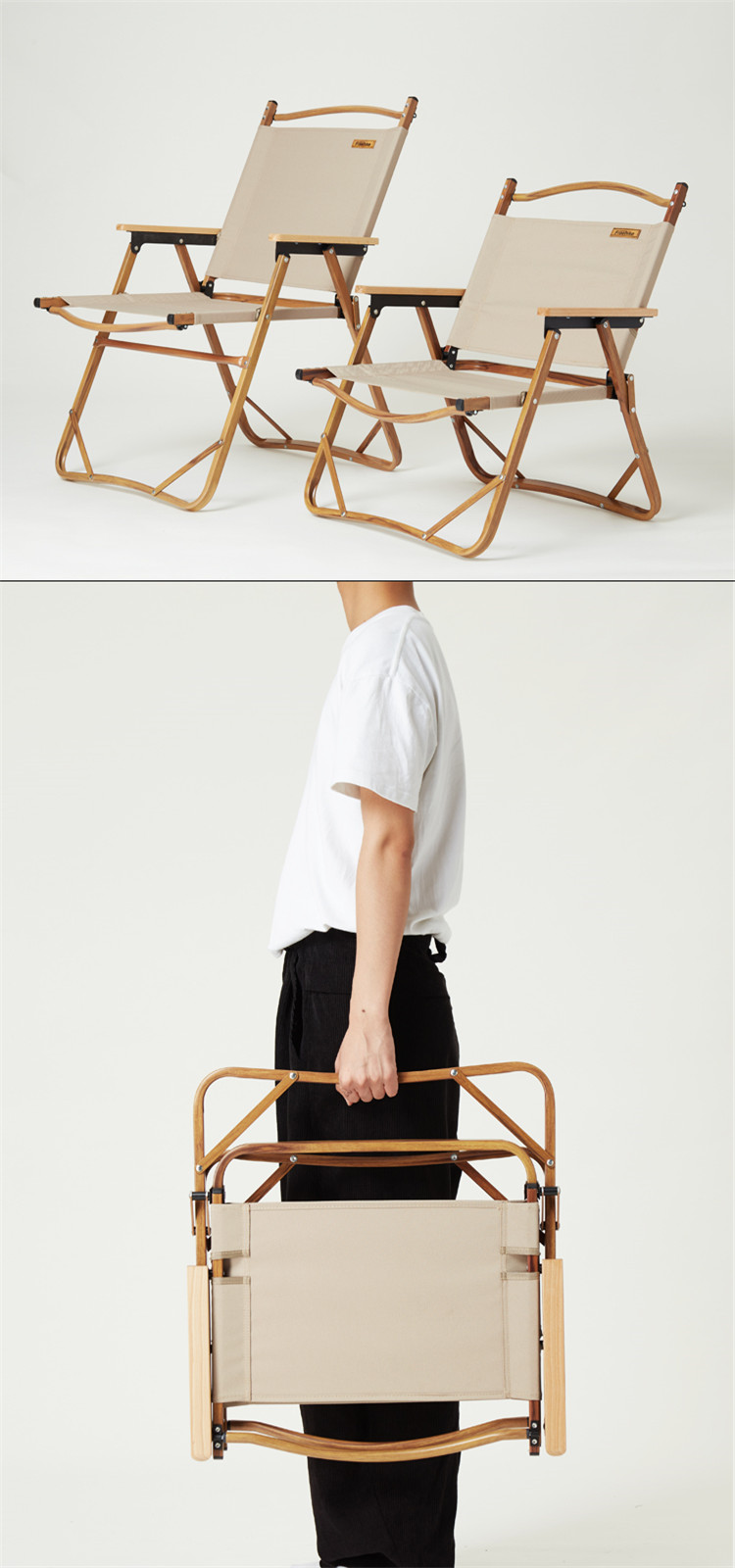 便携户外折叠椅露营克米特椅靠背铝合金椅子钓鱼凳子