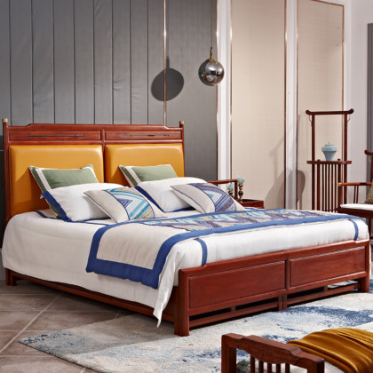 8米双人床红木家具卧室主卧大床花梨木刺猬紫檀实木床