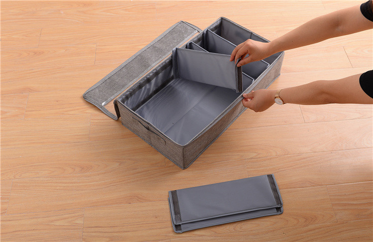 纯色大容量鞋盒可折叠防尘收纳箱子卧室床底杂物简约收纳盒储物盒