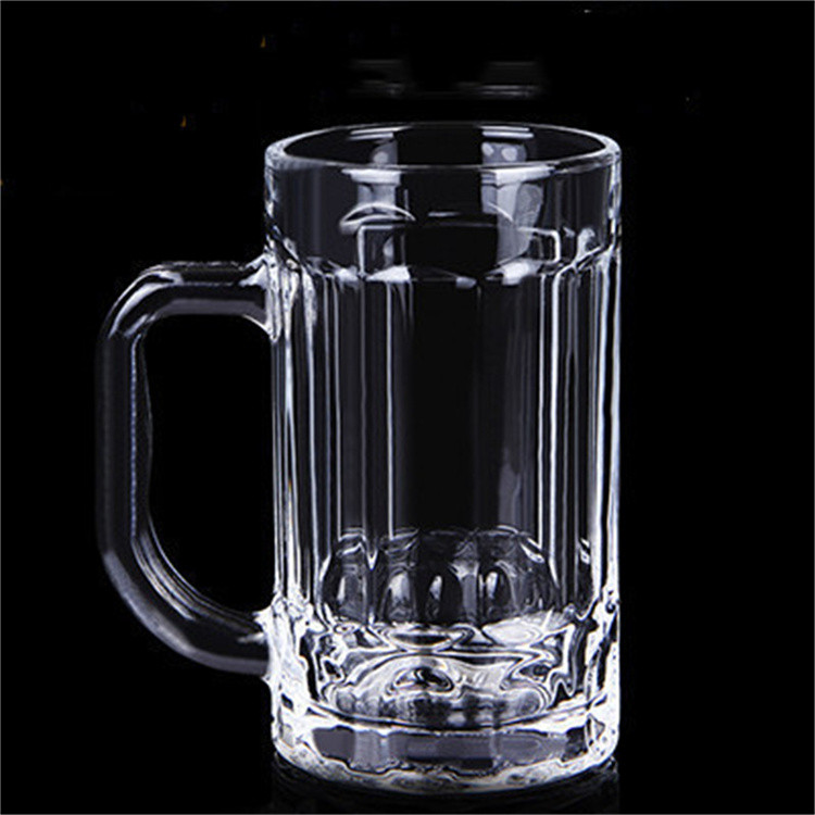 加厚带把玻璃杯把手泡茶杯子家用开水杯啤酒杯透明喝水杯扎啤杯
