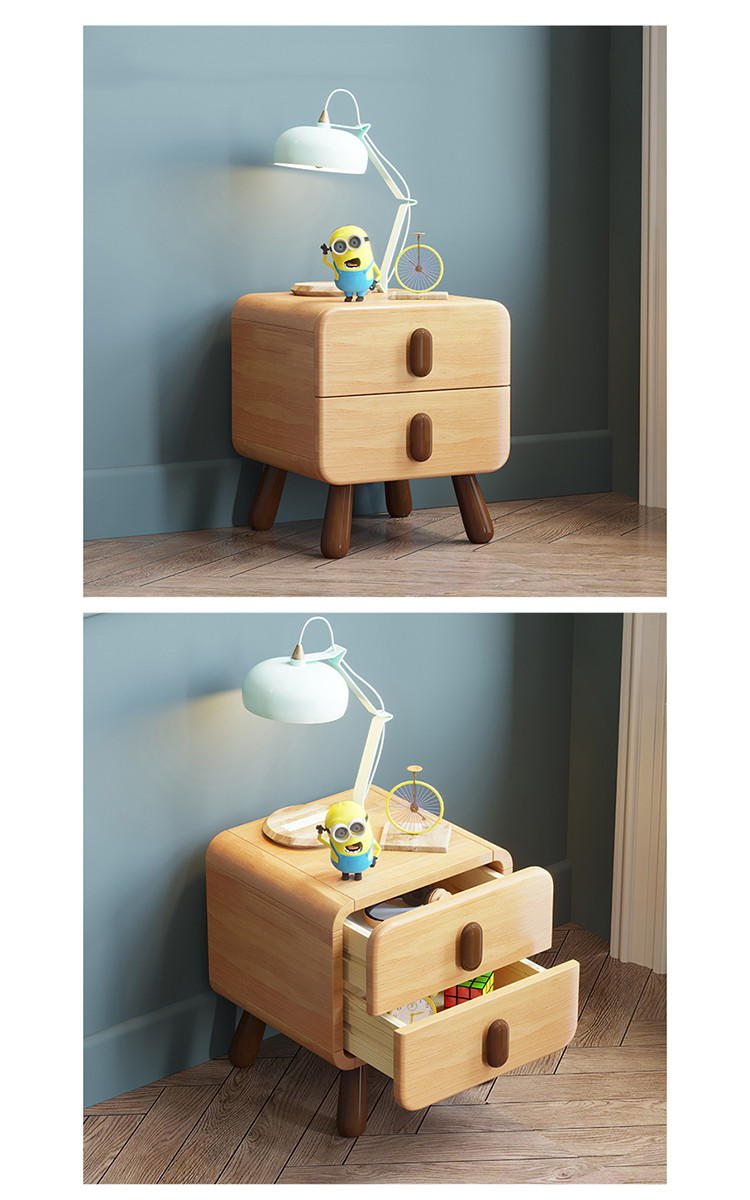 北欧儿童房卡通床头柜简约可爱小户型卧室经济型小型收纳柜置物柜