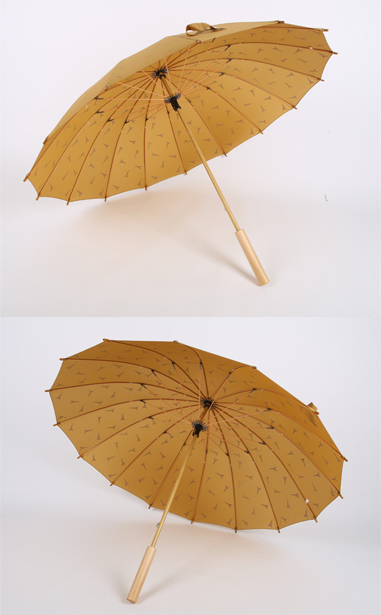 长柄晴雨伞16骨复古文艺古风双人伞汉服直柄情侣伞