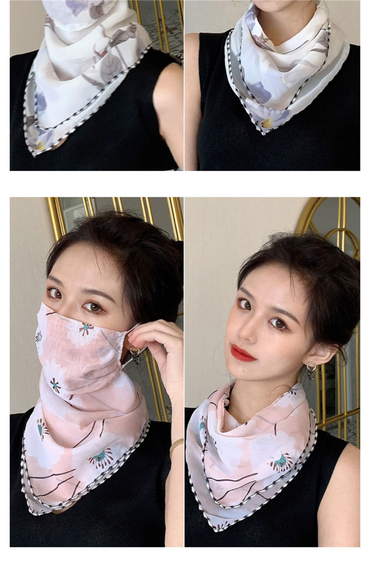 丝巾防晒系法遮脸图解图片