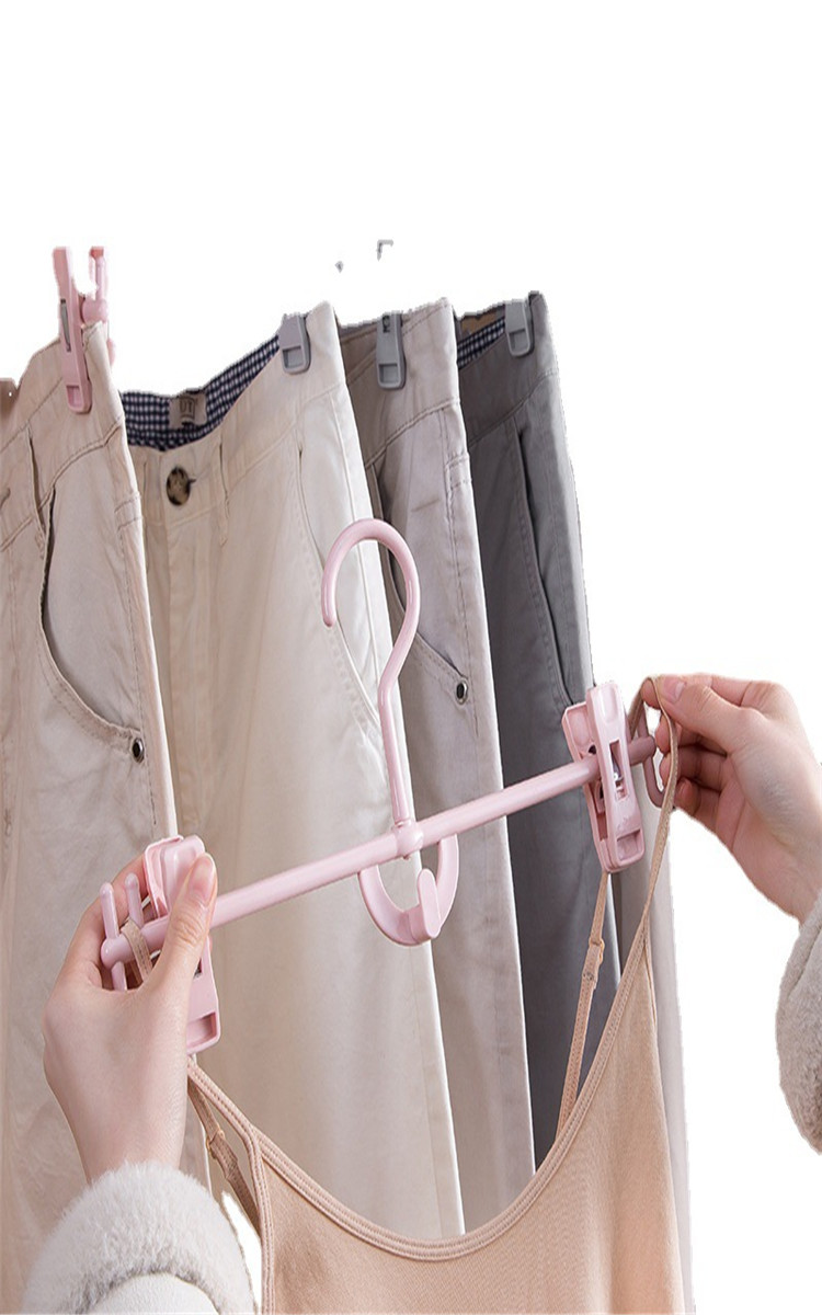 家用塑料旋转裤夹裙夹裤架伸缩裤夹子多层叠加裤子挂