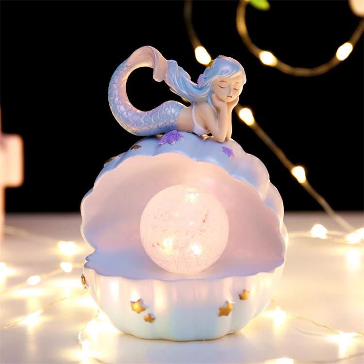 创意礼品新款星辰美人鱼星星灯少女心ins风小夜灯氛围装饰摆件
