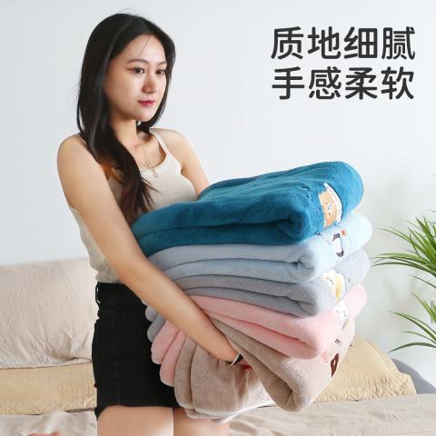 洁丽雅 浴巾单条装家用男女大毛巾吸水高级不易掉毛超大号裹巾毛毯 图片 2
