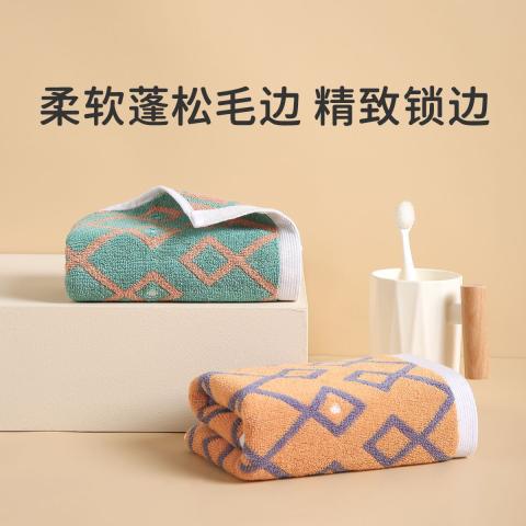 洁丽雅 4条装全棉大毛巾成人不易掉毛纯棉洗脸家用男女柔软吸水加厚面巾 图片 4