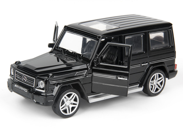 声光合金车模型仿真奔驰车越野车模型儿童玩具车男孩生日礼物