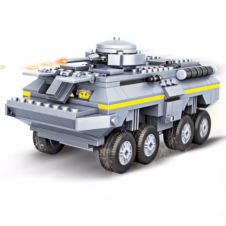 兼容乐高积木坦克二战吃鸡军事85式装甲车8男孩6动脑10岁拼装玩具