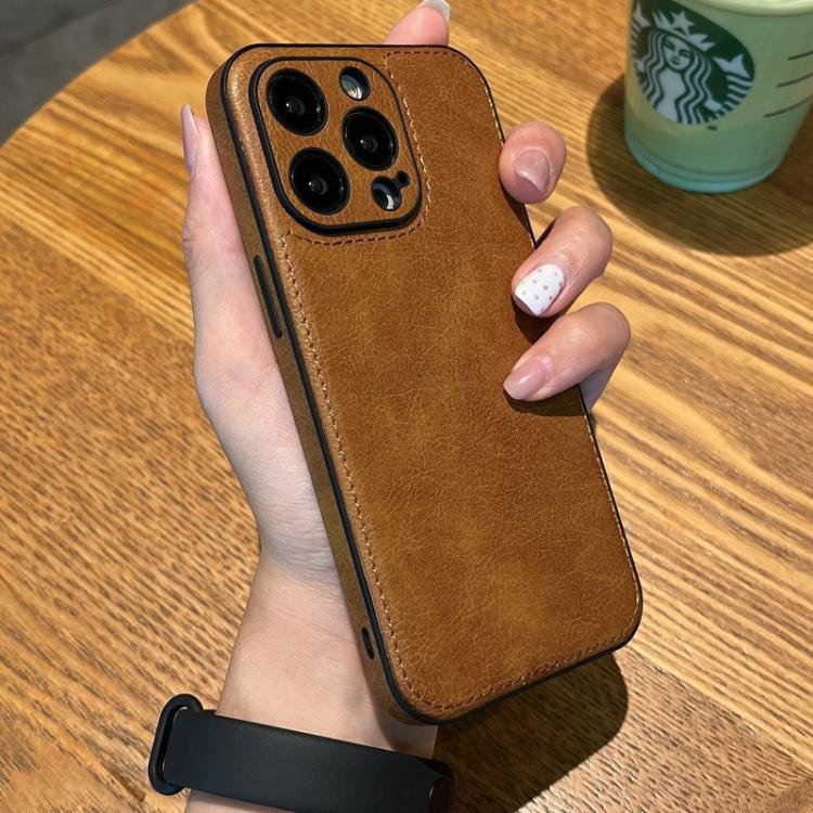 CYKE 皮革适用苹果15ProMax皮纹手机壳16Promax商务iPhone14/13保护套 图 3