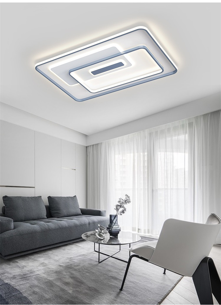 灰色系现代简约北欧客厅灯2021新款led吸顶灯全屋灯具套餐