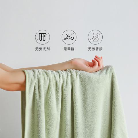 洁丽雅 浴巾家用吸水不易掉毛男女学生宿舍可穿裹珊瑚绒大浴巾 图片 6