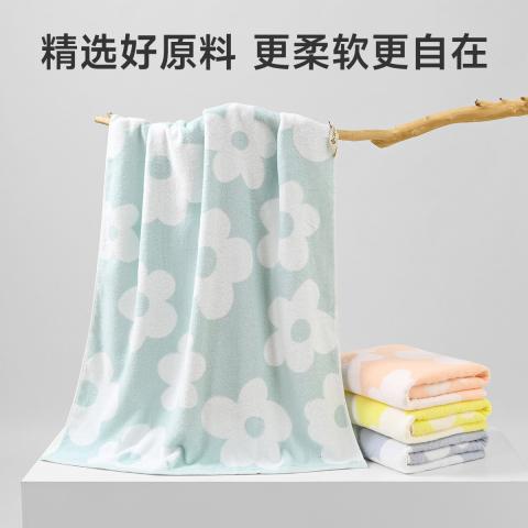 洁丽雅 纯棉浴巾柔软吸水不易掉毛吸水透气全棉家用成人男女洗澡巾 图片 3