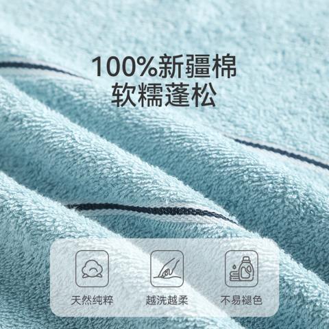 洁丽雅 新疆棉毛巾男女洗脸巾四季可用家用吸水不易掉毛透气全棉擦脸巾 图片 3