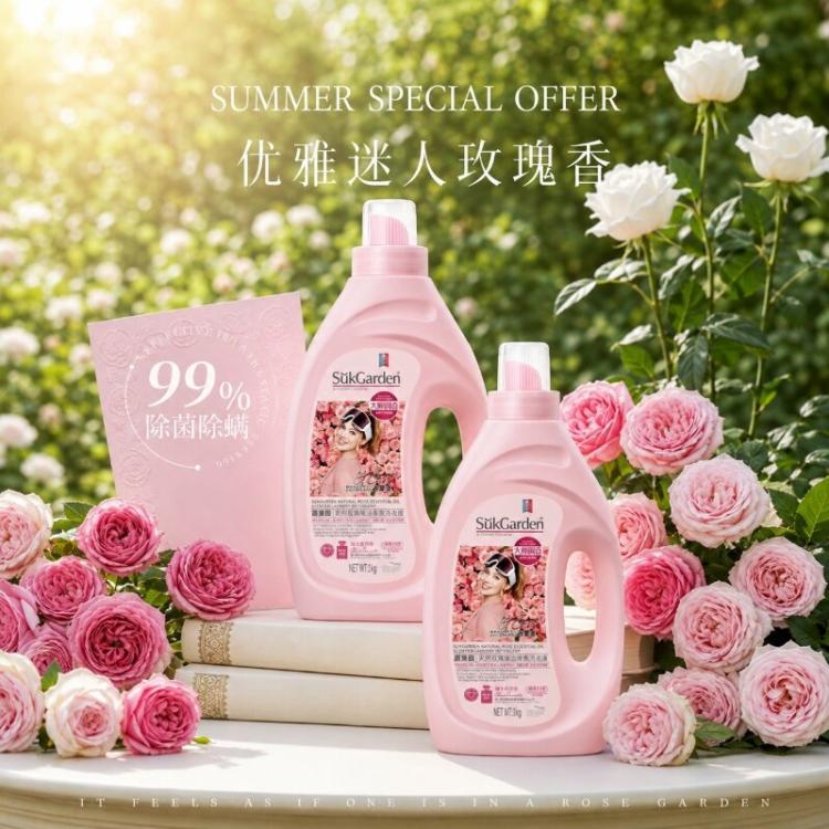 蔬果园 洗衣液整箱家用玫瑰精油香氛除菌除螨持久留香香水洗衣 图 6