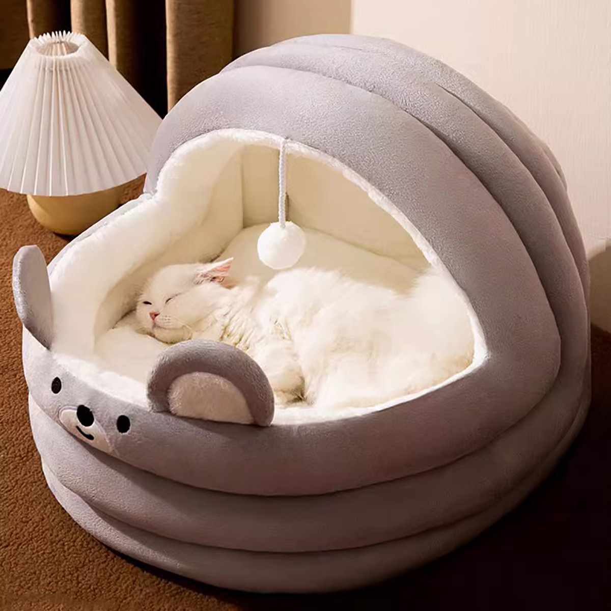 神经猫 甜梦摇篮猫窝半封闭式猫床网红床宠物用品四季通用可拆洗