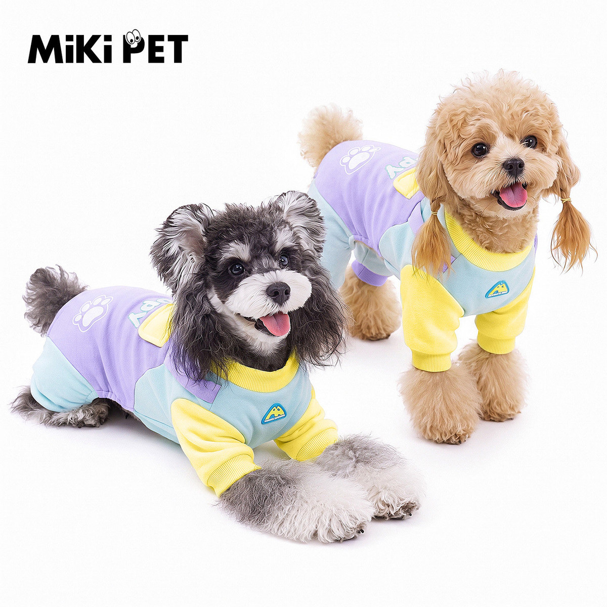 MIKI PET 狗狗衣服四脚全包衣秋季薄款宠物比熊边牧金毛中大型犬防掉毛服装
